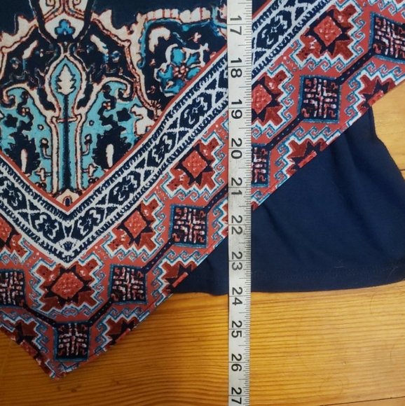 Ruby Rd. Women's Top - Navy and Red Pattern - Picture 9 of 9